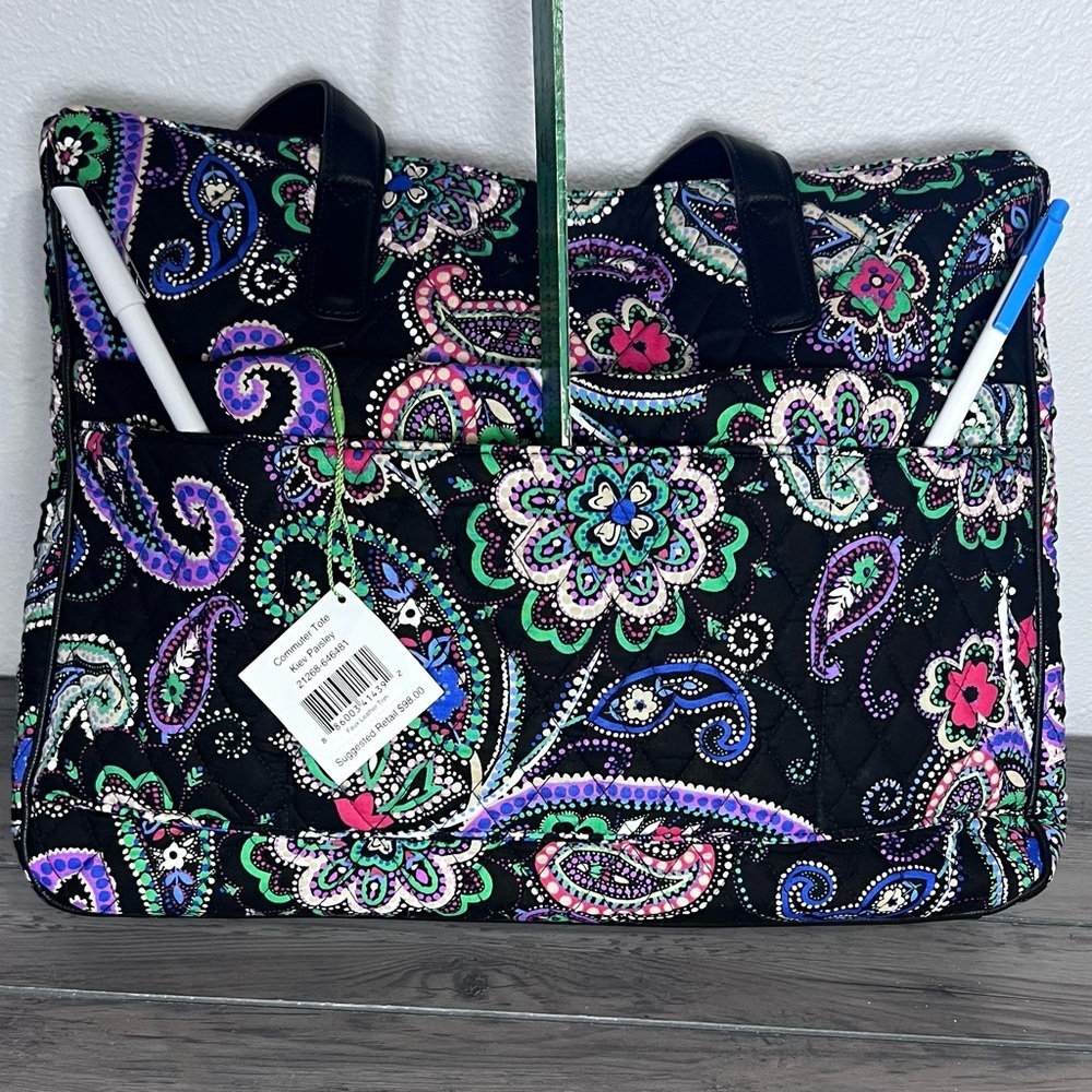 Vera Bradley NEW Commuter Tote Bag "Kiev Paisley" Retired Pattern Laptop Sleeve - Picture 9 of 15